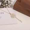 S925 sterling silver niche design new Chinese knot key collarbone chain micro-inlay best-selling necklace as a gift for your girlfriend Specification image